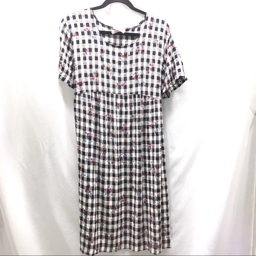 Gingham and floral maternity dress by B-Sport